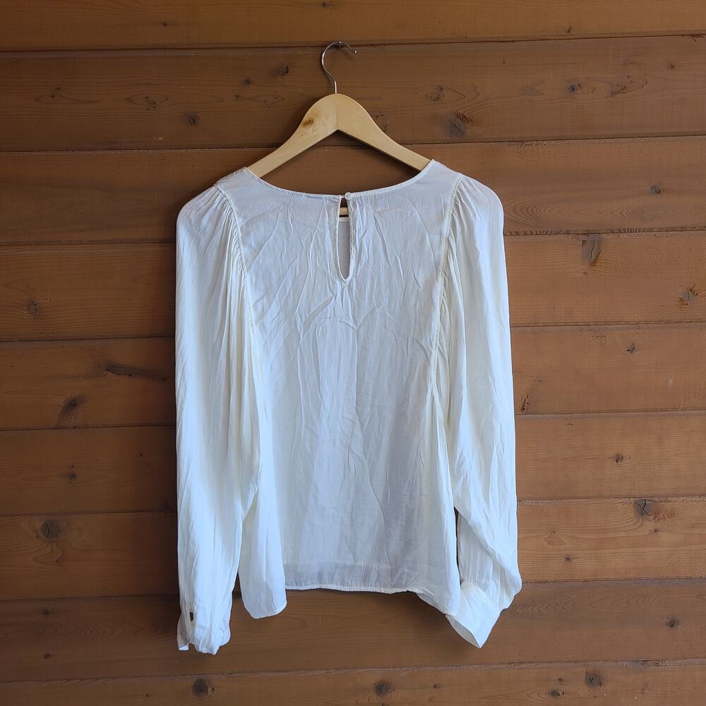 Anthropologie Dolan Top Poet Blouse Left Coast Hewson Ivory NWT Small Boho Shirt - Picture 5 of 7